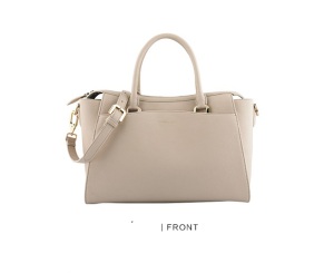 High Quality PU Stitching Bag Pure Color Boston Handbag