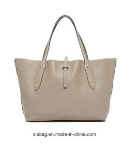 Soft PU Tote Bag Fashion Pure Color Big Shopping Bag