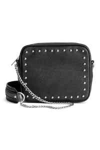 Black PU Cross Body Bag Adjuster Shoulder Bag