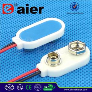 White Color 9V Battery Clip with I Type (DCK1)